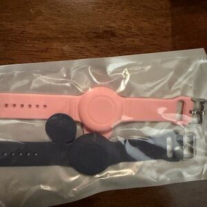 Pink and Black AirTag Kids Bracelet